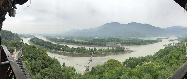 The Dujiangyan weir across the Min River