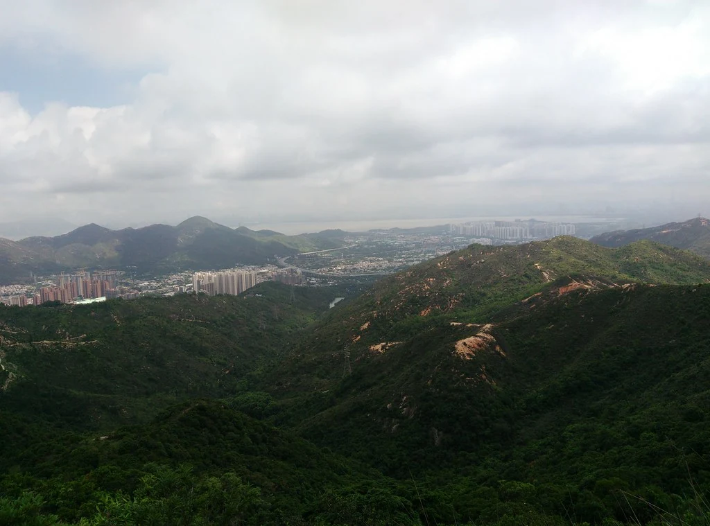 Lam Tei Reservoir seen from Kau Keng Shan.