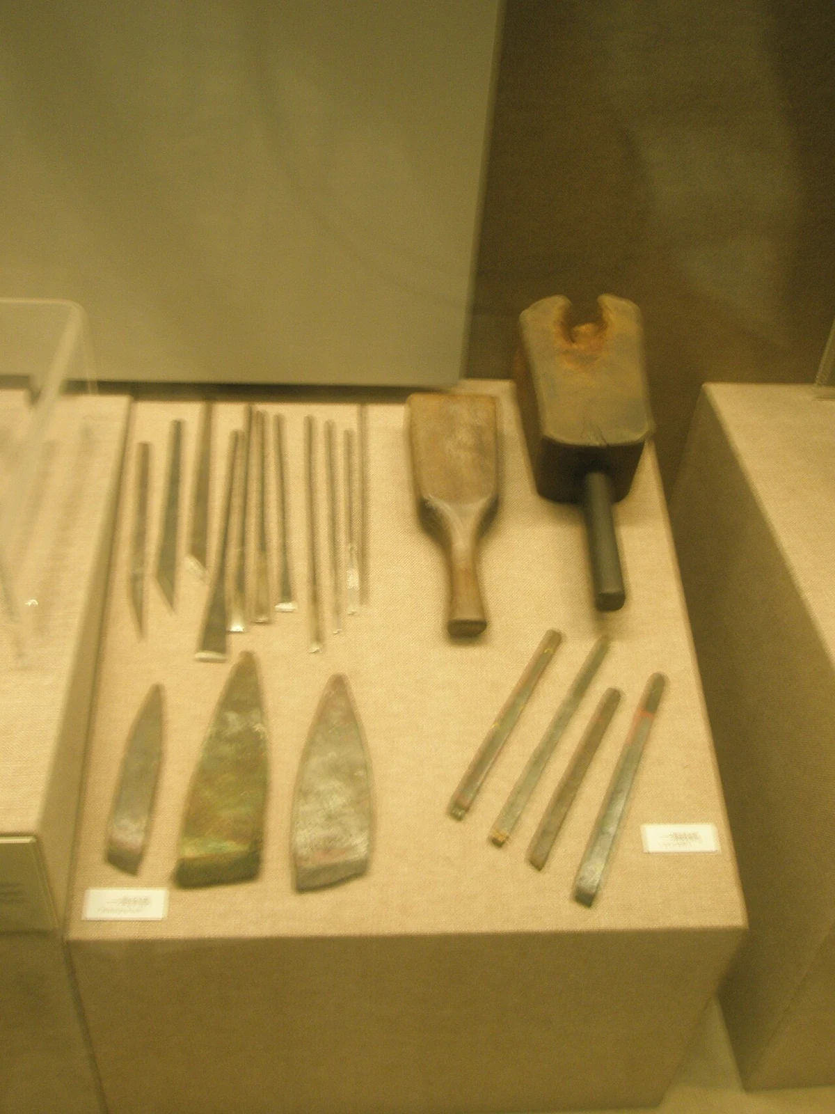 Woodcarving tools at Guangdong Museum.