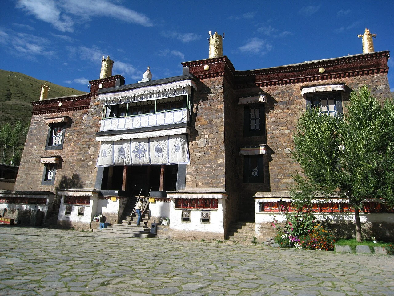 El edificio principal del monasterio de Mindrolling, en Dranang.