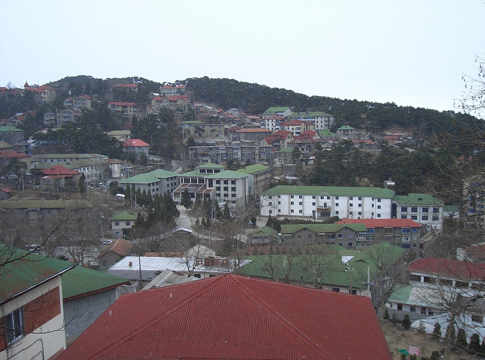 Neige sur les villas de Lushan