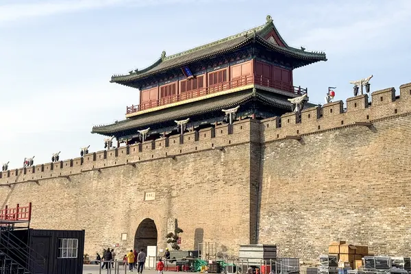 La muraille de Zhengding à la porte Changle, l'ancienne ville préfectorale au nord de Shijiazhuang.