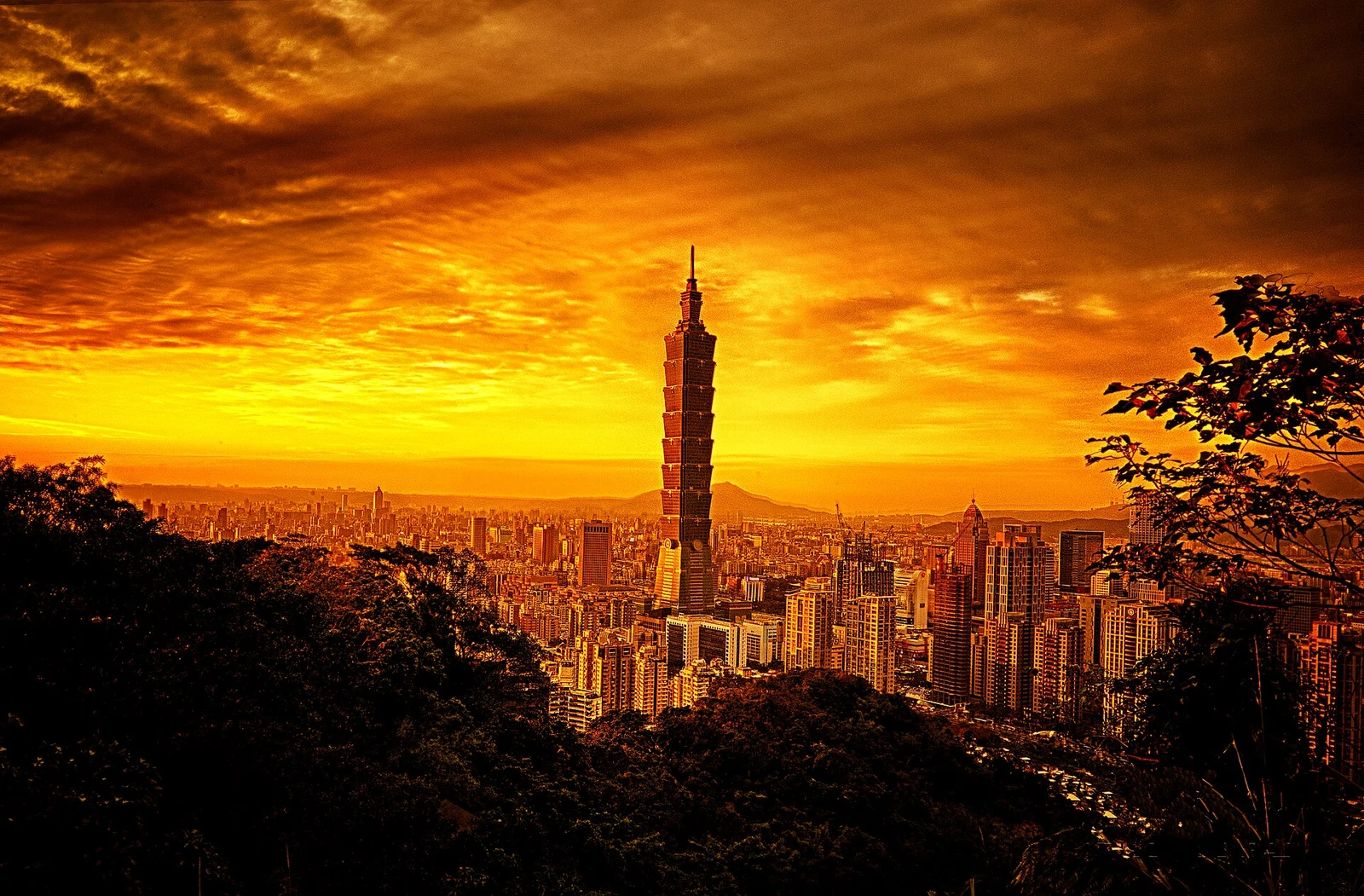 Taipeh im Abendlicht