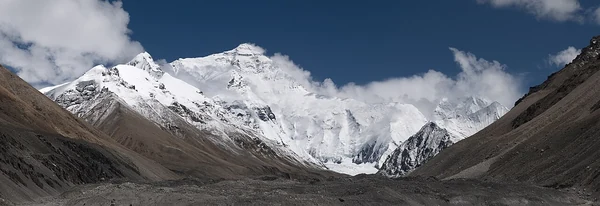 La face nord de l’Everest au-dessus du plateau