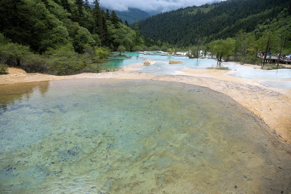 Travertine pools at Huanglong