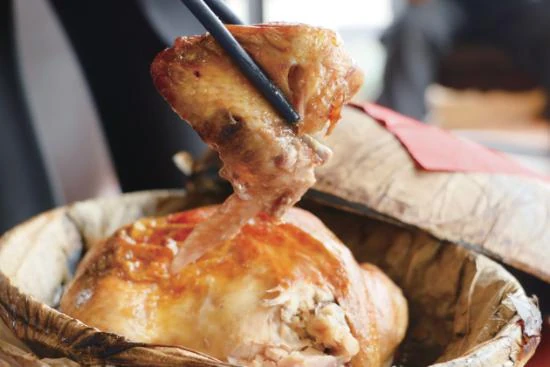 Pollo del mendigo · En el plato