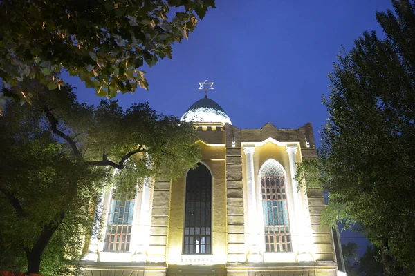 Konzertsaal der Alten Synagoge Harbin bei Nacht